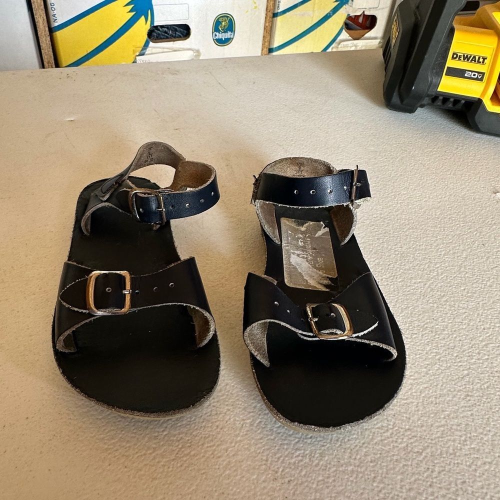 San sun sandals Black Leather